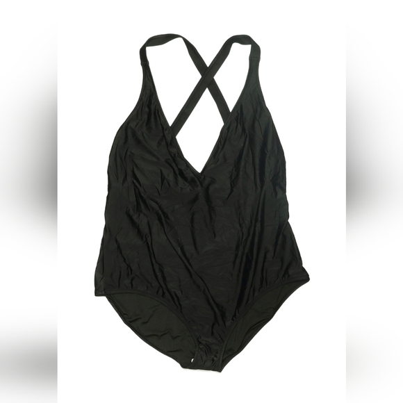 🖤 J.Crew Black Crossback One-Piece SwimsuitSize 24 | NWT | Sustainable Fabric - Picture 3 of 6